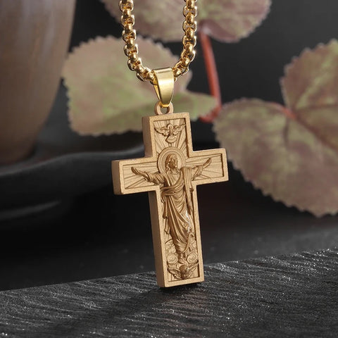 Gold Cross Metal Necklace (FREE SHIPPING)