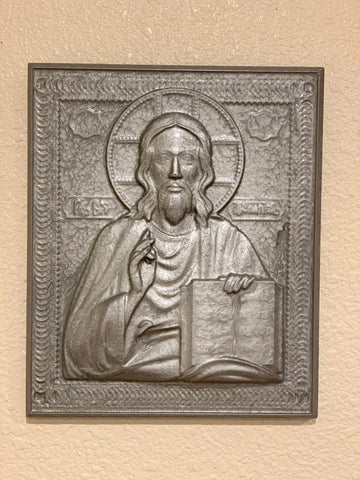 11.75” x 10.75” Christ Icon (Silver)