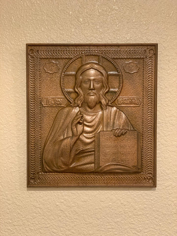 11.75” x 10.75” Christ Icon (Brown)