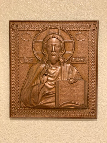 11.75” x 10.75” Christ Icon (Light Brown)