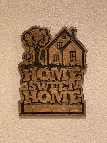 10.25” x 8” Home Sweet Home Key Holder